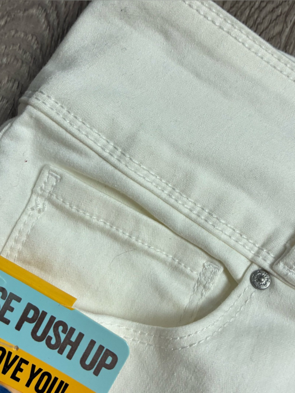 🛍️ Wax Jean High Rise Push Up White Denim Jeans (3XL) - Picture 7 of 11